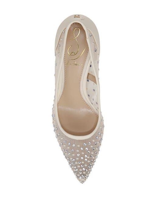 Sam Edelman White Hazel Mesh Pointed Toe Pump