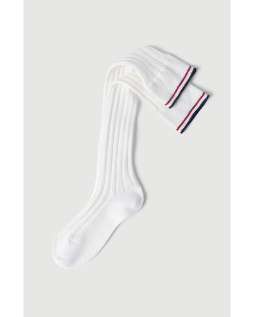 Brunello Cucinelli White Knit Socks