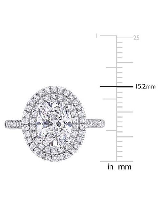 Julianna B Metallic 2-1/2 Ctw Lab-Grown Diamond Double Halo Ring 14K