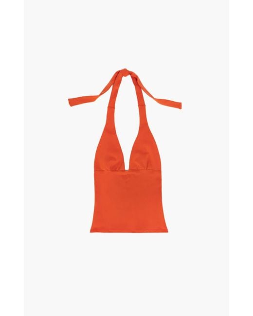 Oddli Red Halter Top