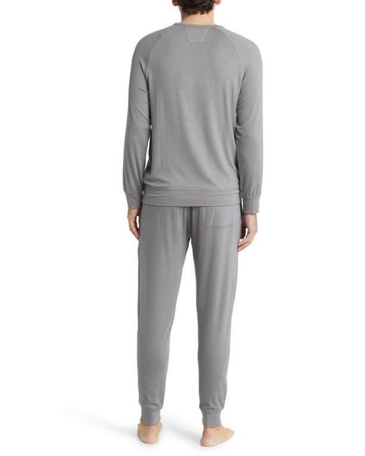 Daniel Buchler Long Sleeve Stretch Viscose Pajama T Shirt in Gray for Men Lyst