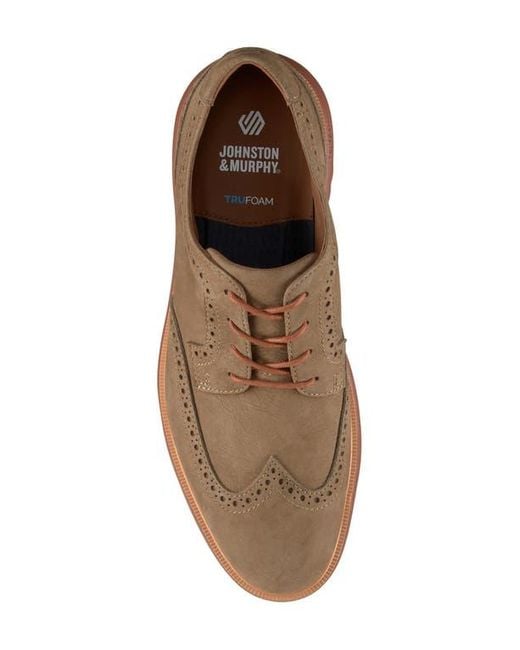 Johnston & Murphy Brown Larkin Wingtip Derby for men
