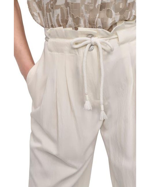 DKNY Natural Rope Tie Wide Leg Pants