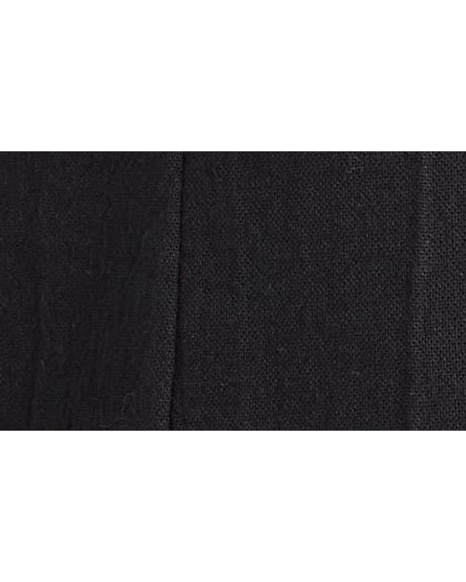 TOPSHOP Black Contrast Binding Strapless Cotton Top