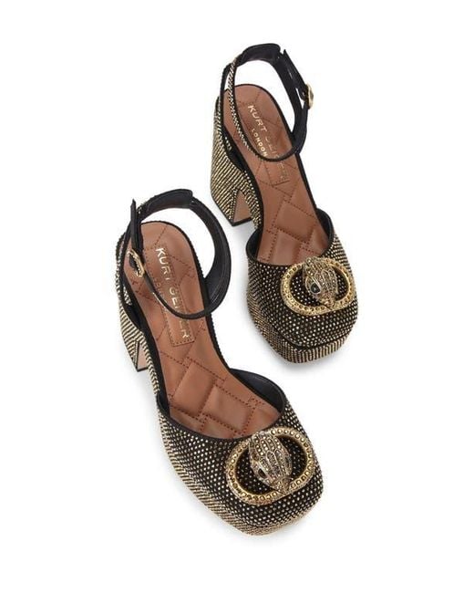 Kurt Geiger White Chelsea Ankle Strap Platform Pump