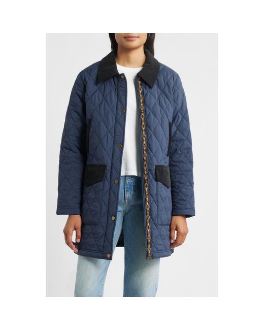 Pendleton Blue Sun River Quilted Field Coat