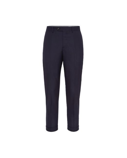 Brunello Cucinelli Blue Formal Fit Trousers for men