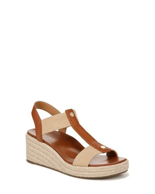 Vionic Brown Calera Espadrille Wedge Sandal