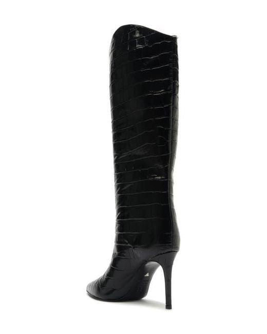 SCHUTZ SHOES Black Maryana Pointed Toe Boot