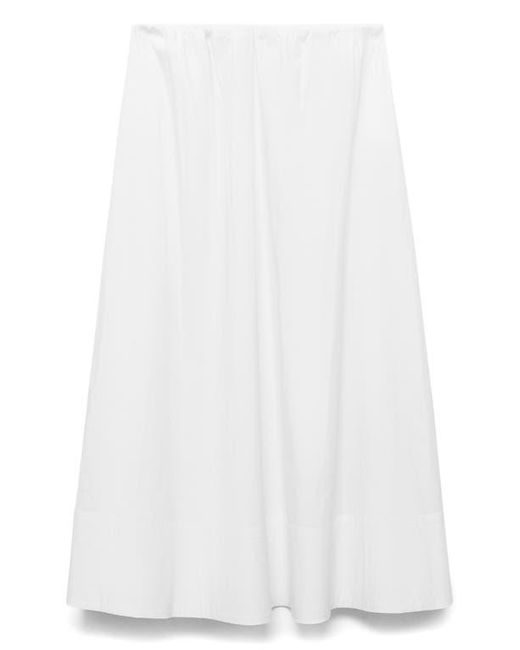 Mango Purple Flared Cotton Midi Skirt