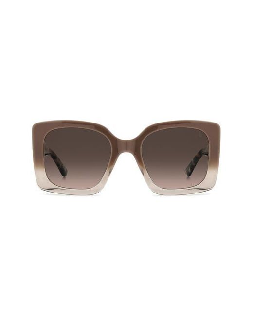 Stuart Weitzman Brown 53Mm Gradient Square Sunglasses