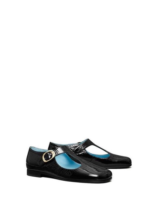 Tory Burch Black T-Strap Flat