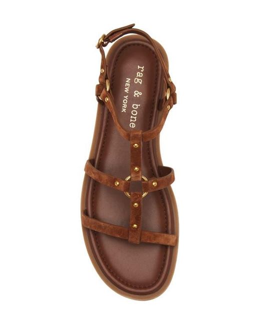 Rag & Bone Brown Geo Stud Gladiator Sandal