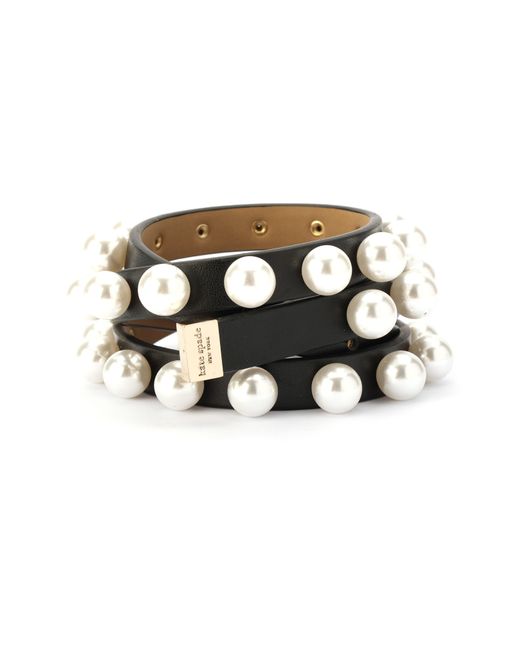 Kate Spade Black Pearly Leather Belt