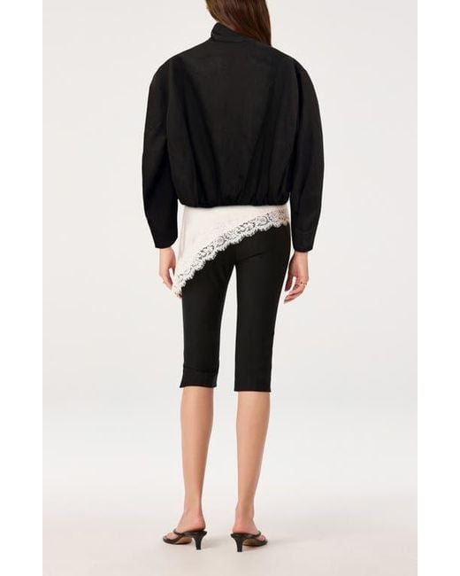 Astr Black Collins Bomber Jacket