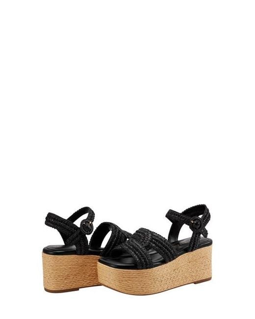 Marc Fisher Black Payley Ankle Strap Platform Sandal