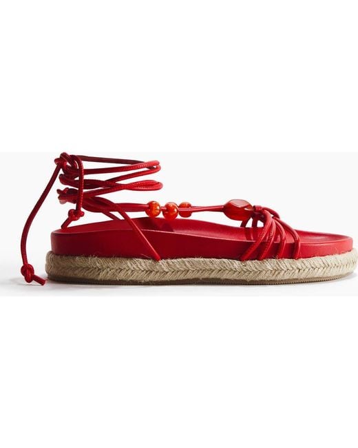 H&M Red Strappy Espadrilles