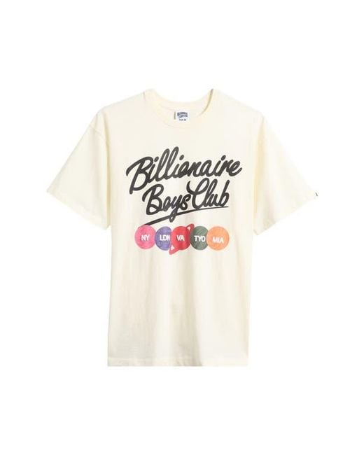 BBCICECREAM White Bb Align Cotton Graphic T-Shirt for men