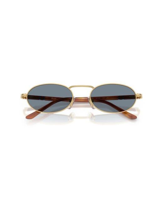 Persol Blue 55Mm Rectangular Sunglasses