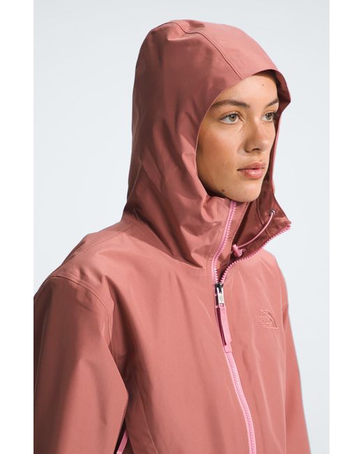 The North Face Red Daybreak Water Repellent Hooded Jacket
