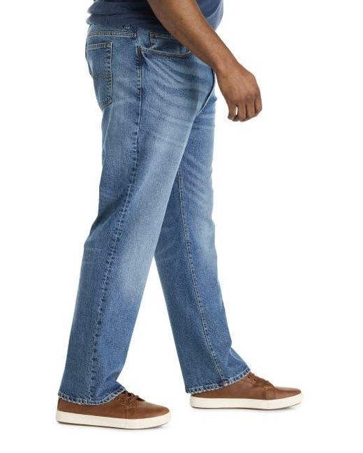 Lucky Brand Men's Blue Big Tall Relaxed-Fit Straight-Leg Stretch