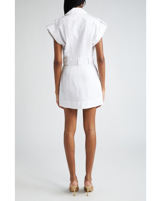 A.L.C. White A. L.c. Ryan Cotton & Linen Blend Minidress