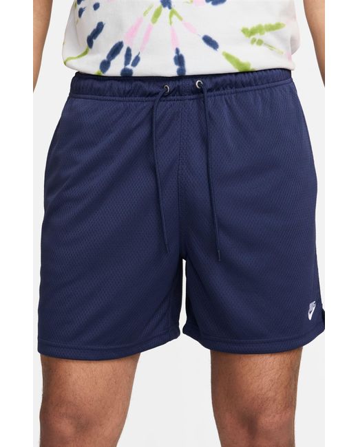 Nike Blue Club Flow Mesh Athletic Shorts for men