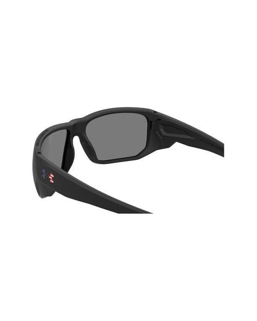 Under Armour Blue Attack 2 63Mm Wrap Sunglasses for men
