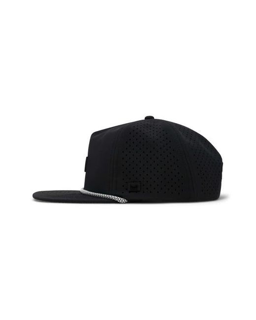 Melin Black Coronado Brick Hydro Performance Snapback Hat for men