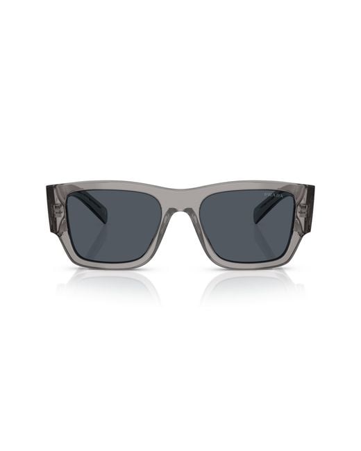 Prada Gray 54Mm Square Sunglasses for men