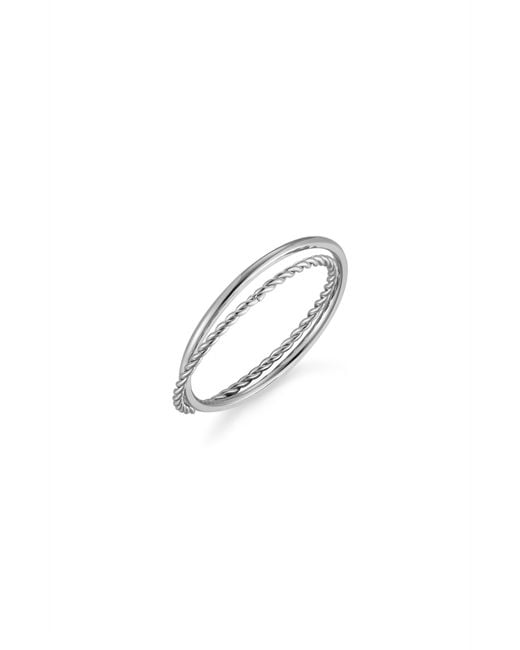 Atolea White Harmony Double Ring