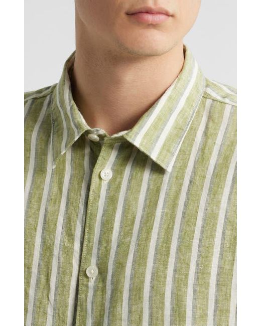 NN07 Natural Enzo 5728 Stripe Linen Button-Up Shirt for men