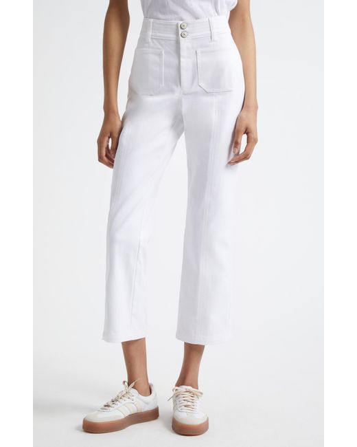 Cinq À Sept White Patch Pocket Crop Jeans