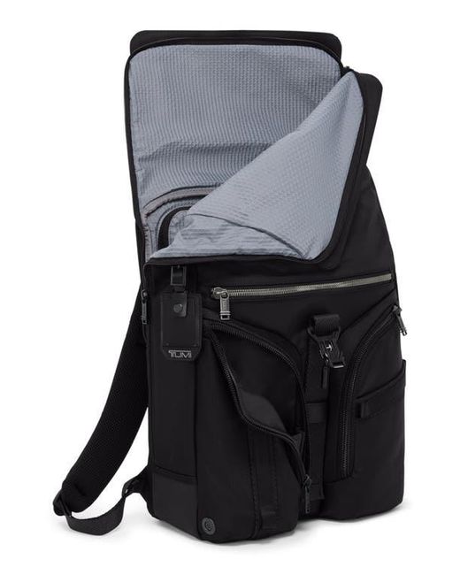 Tumi Black Surveillance Front Flap Backpack