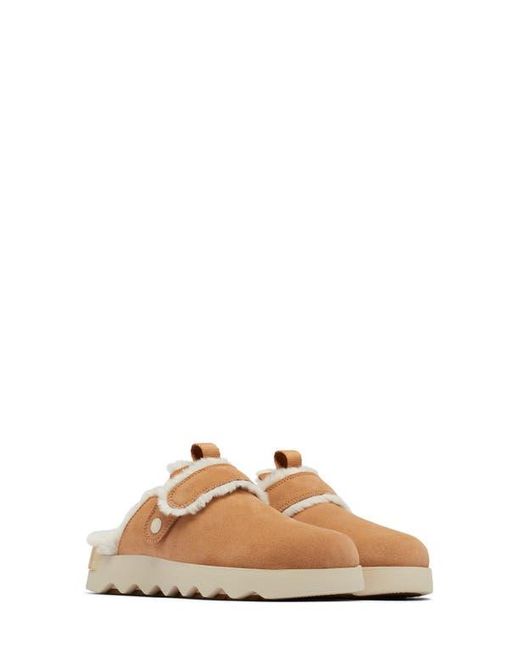 Sorel Brown Viibe Faux Fur Clog