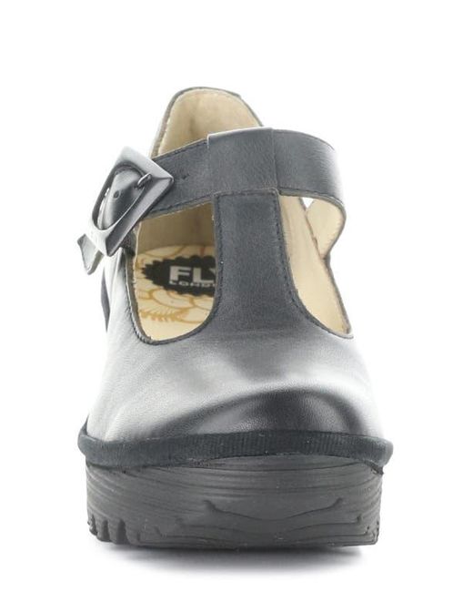 Fly London Gray Yald Wedge Mary Jane Pump