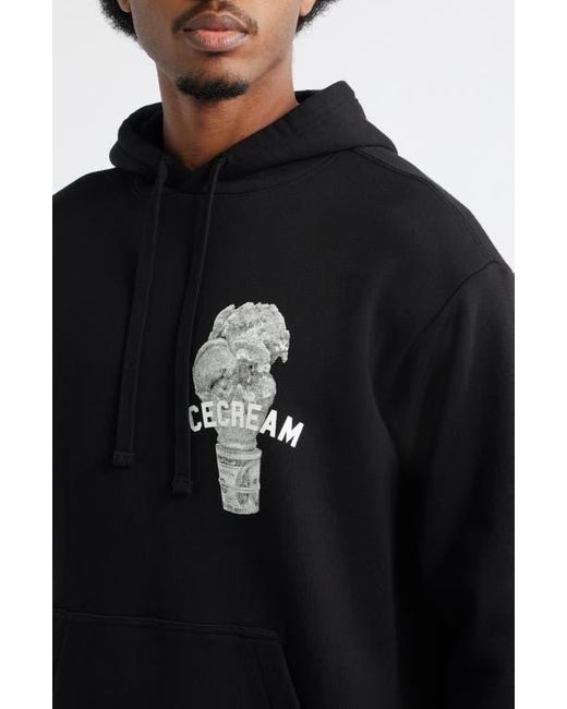 ICECREAM Black Blanco Graphic Hoodie for men