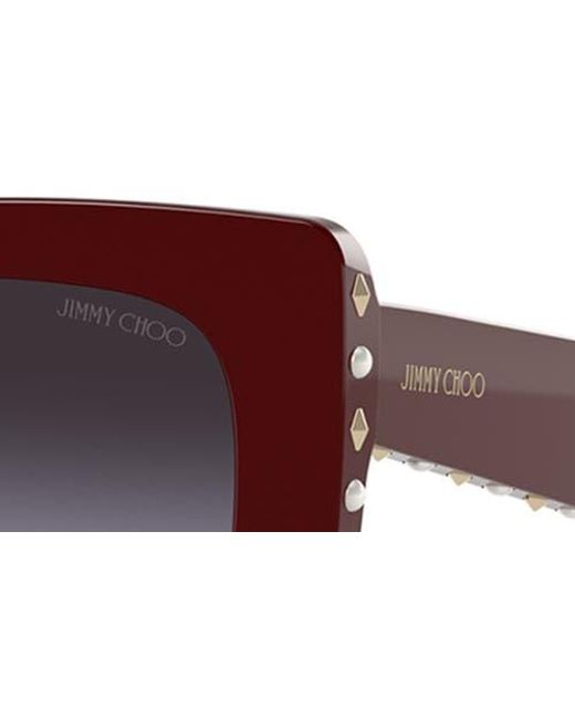 Jimmy Choo Red 54Mm Butterfly Sunglasses for men