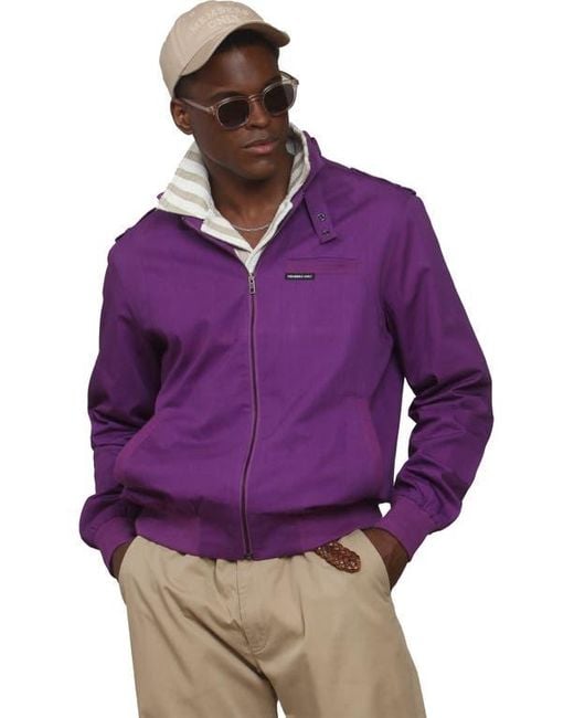 Members Only Classic Iconic Racer Jacket in Purple for Men Lyst