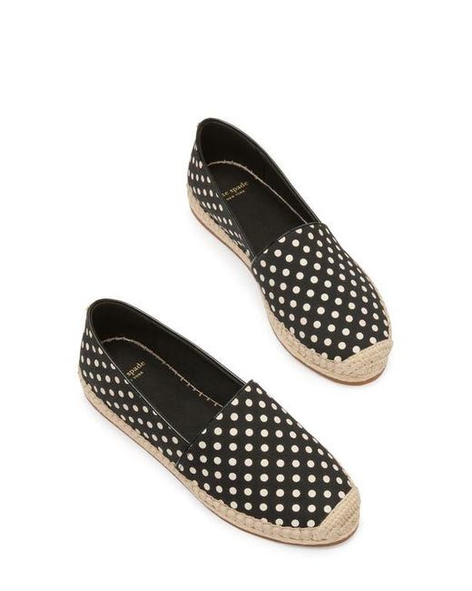 Kate Spade White Ellis Breezy Dot Canvas Espadrille