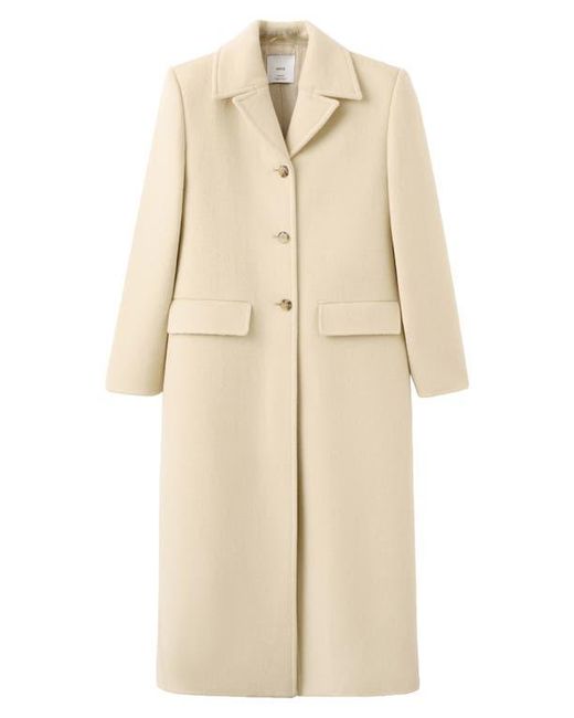Mango Natural Wool Blend Coat