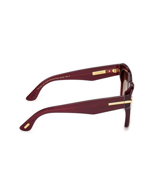 Tom Ford Brown 53Mm Gradient Butterfly Sunglasses
