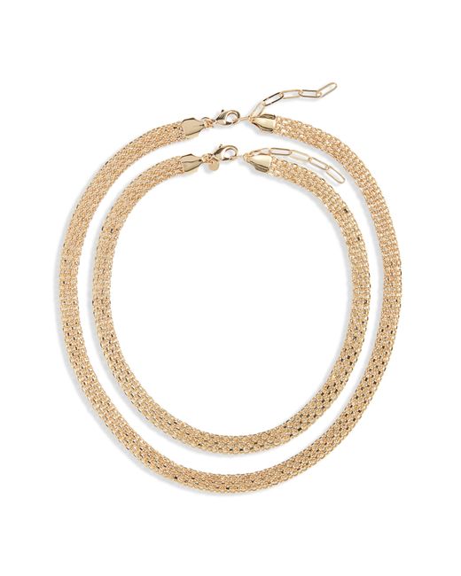 Nordstrom White Panther Chain Layered Necklace