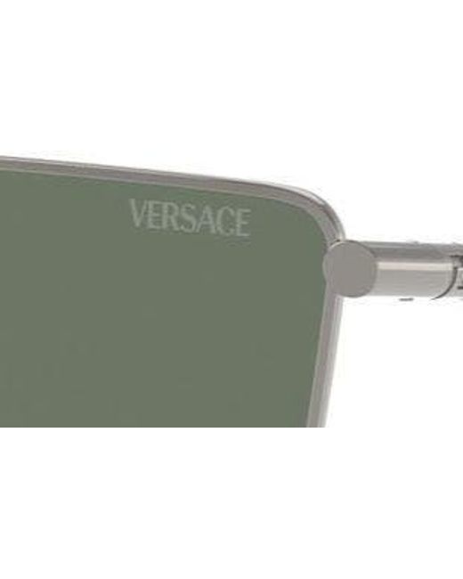 Versace Green 64mm Oversize Pillow Sunglasses for men