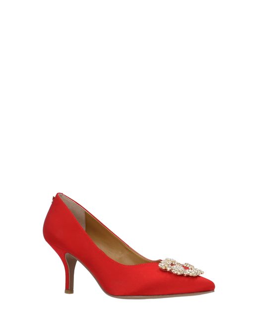 J. Reneé Red Ezara Pointed Toe Pump
