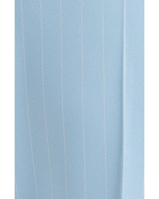 Tahari Blue Classic Pinstripe Straight Leg Pants