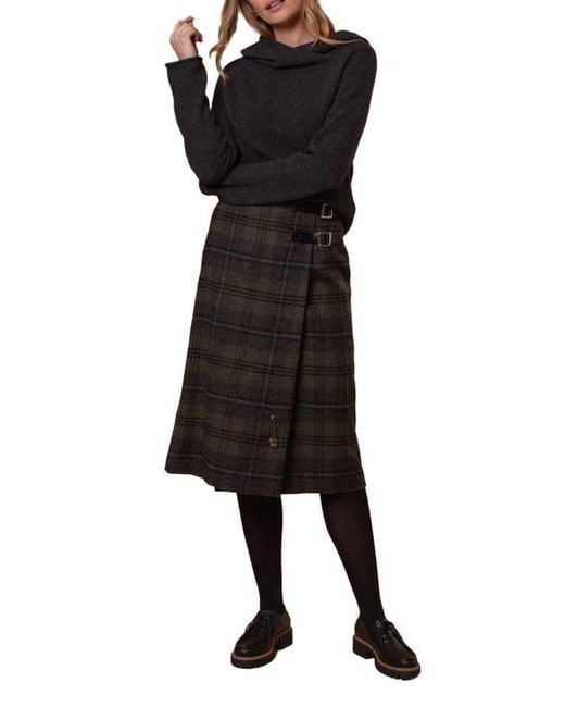 Celtic & Co. Blue Midi Celt Kilt Plaid Skirt