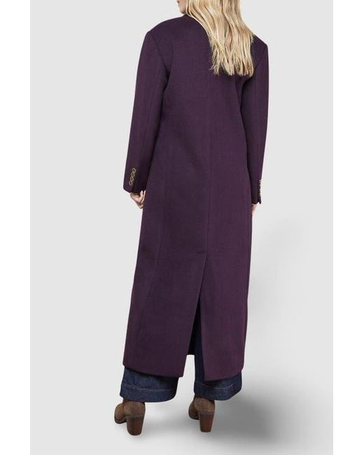 Oasis Purple Maxi Tailored Coat