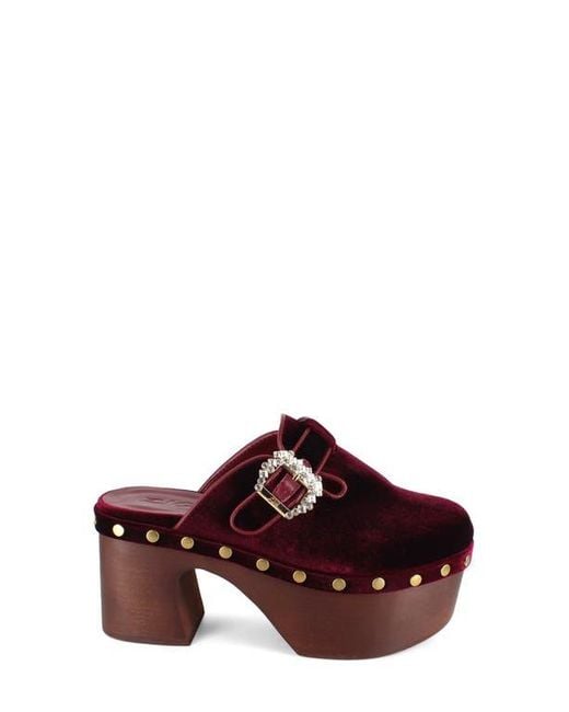 Zigi Red Macarena Platform Clog