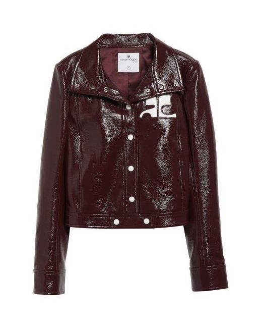 Courreges Brown Re-Edition Vinyl Jacket